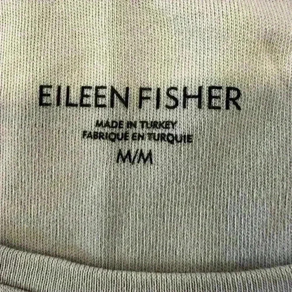 EILEEN FISHER GRAY ORGANIC COTTON CREW NECK TEE SIZE M - Picture 3 of 6